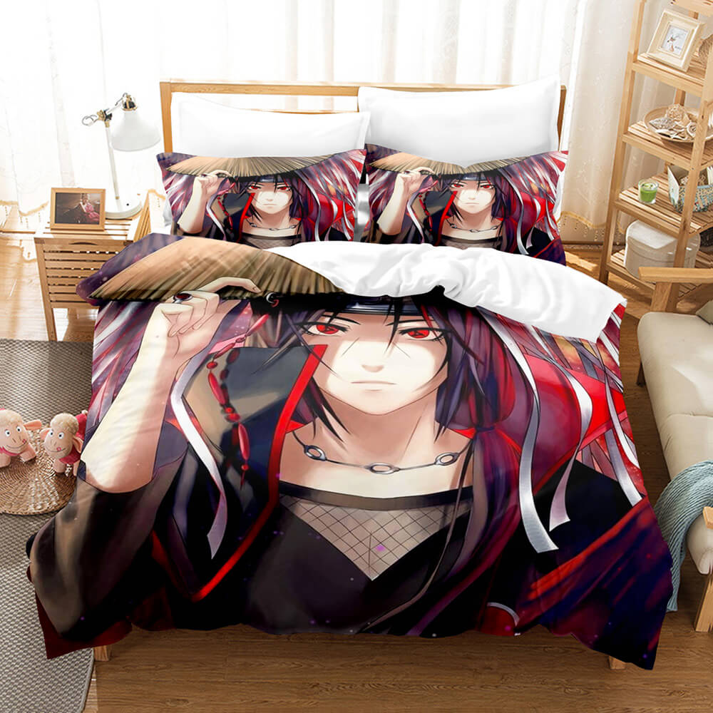 AnimeNarutoCosplayBeddingSetQuiltDuvetCoverBedSheetsSets 3