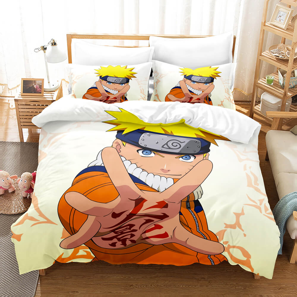 AnimeNarutoCosplayBeddingSetQuiltDuvetCoverBedSheetsSets 9