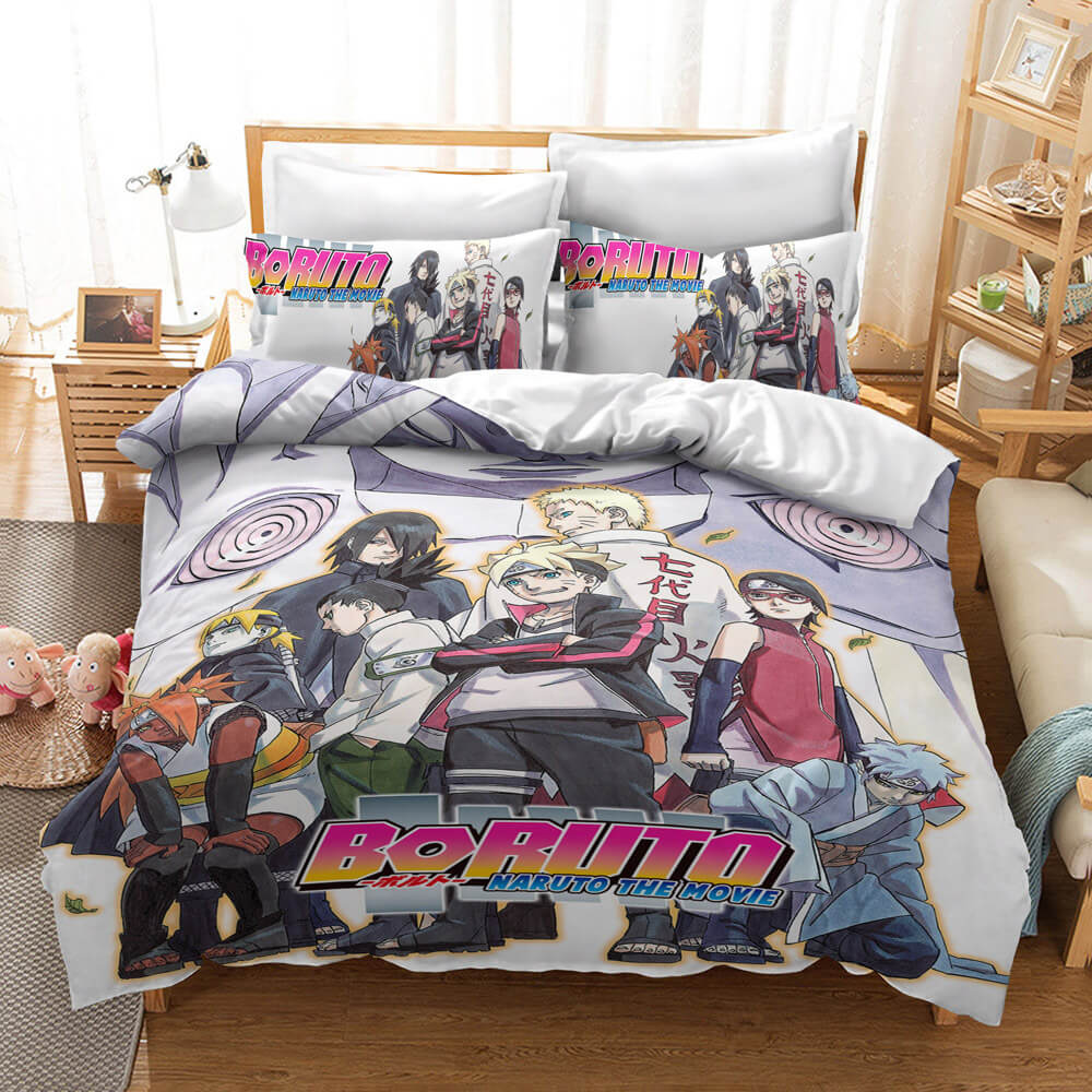 AnimeNarutoKakashiSasukeCosplayBeddingSetQuiltDuvetCoverSets 3