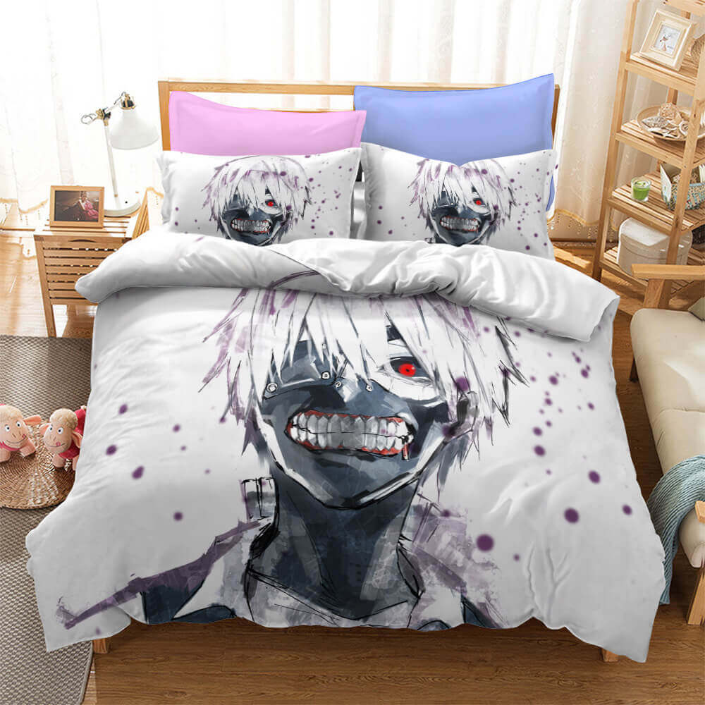 AnimeTokyoGhoulCosplayBeddingSetDuvetCoverBedSheetsSets 1