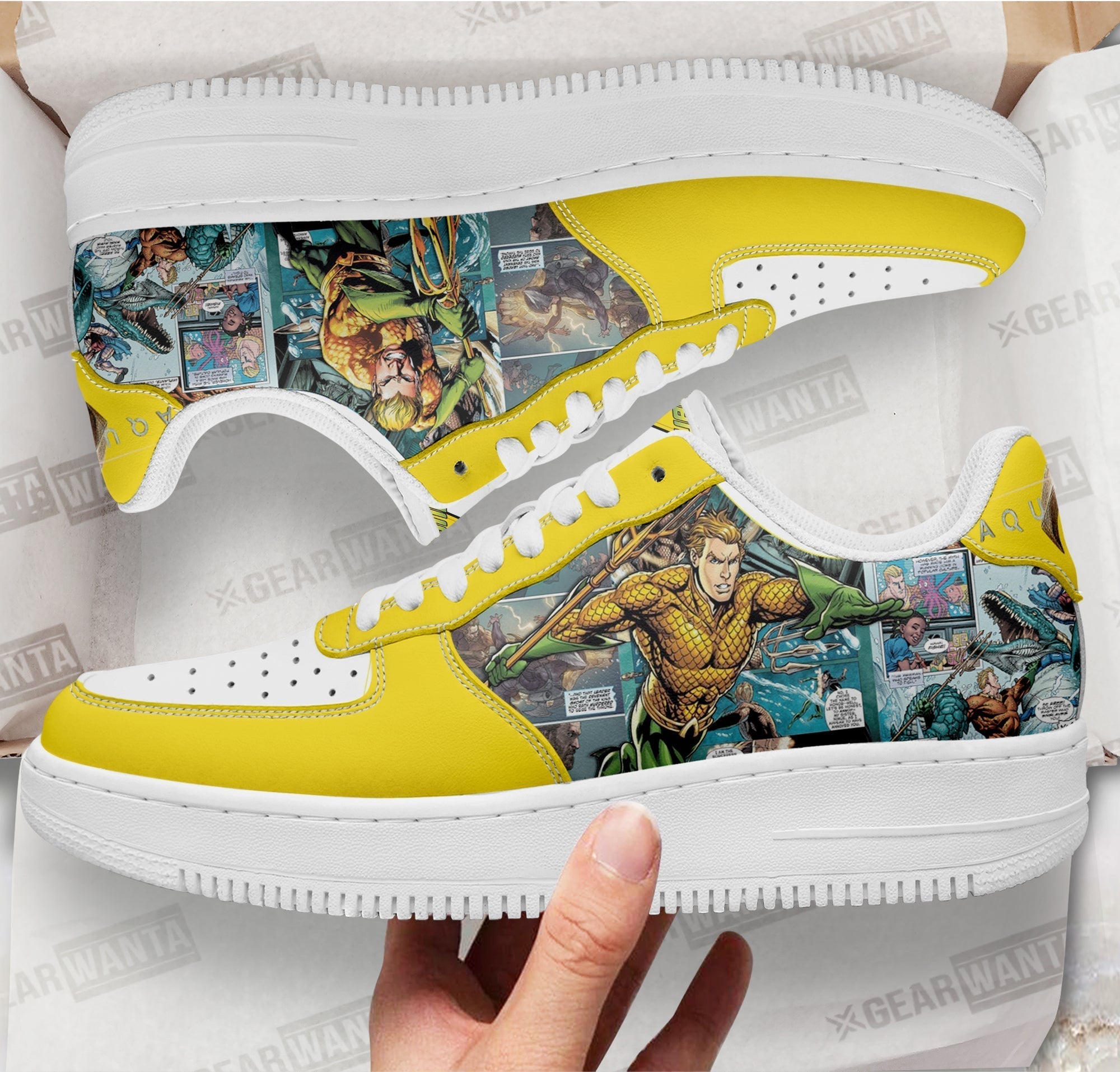 Aquaman Air Sneakers Custom Superhero Comic Shoes 1 GearWanta