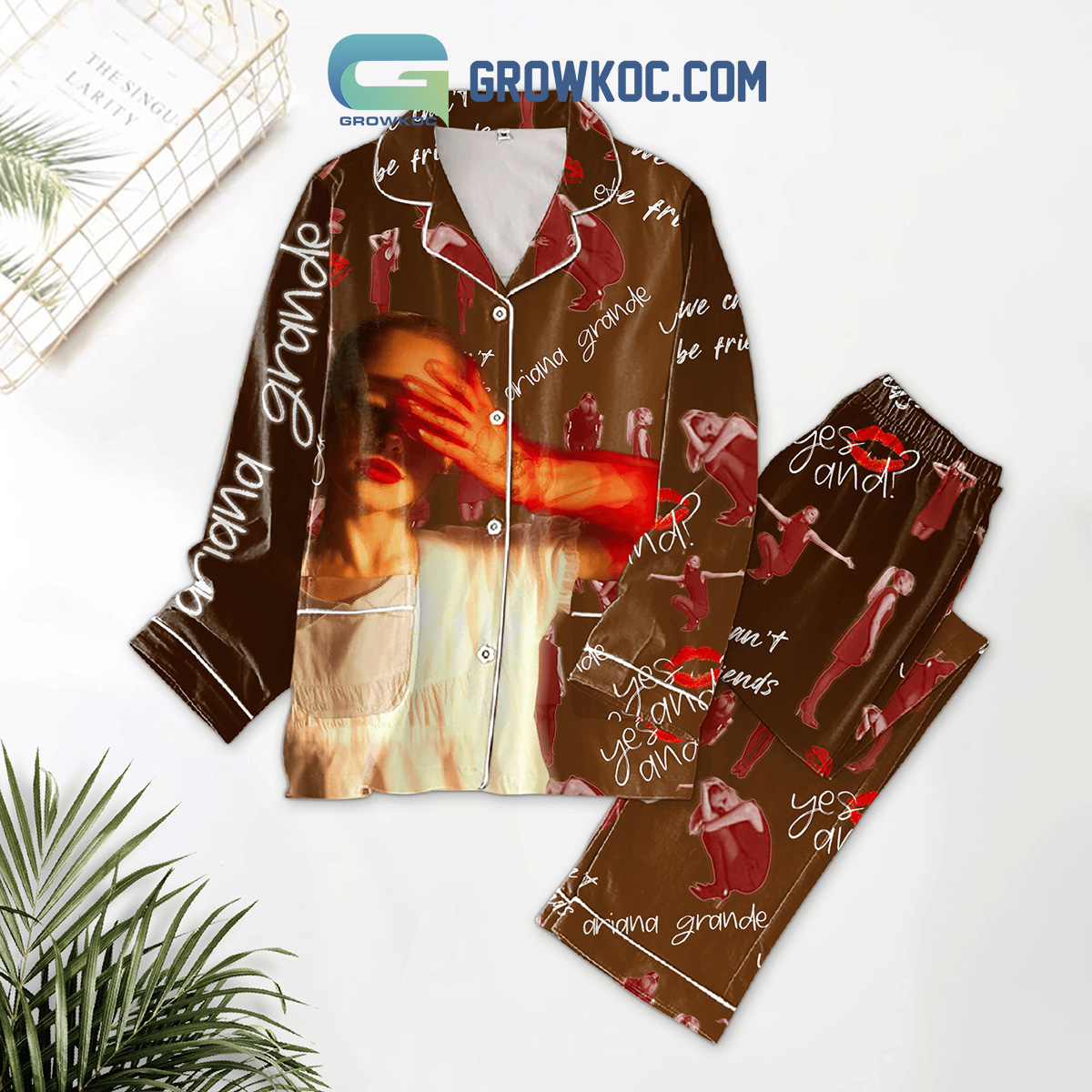 Ariana Grande We Cant Be Friends Wait For Your Love Polyester Pajamas Set2B1 Ny3US