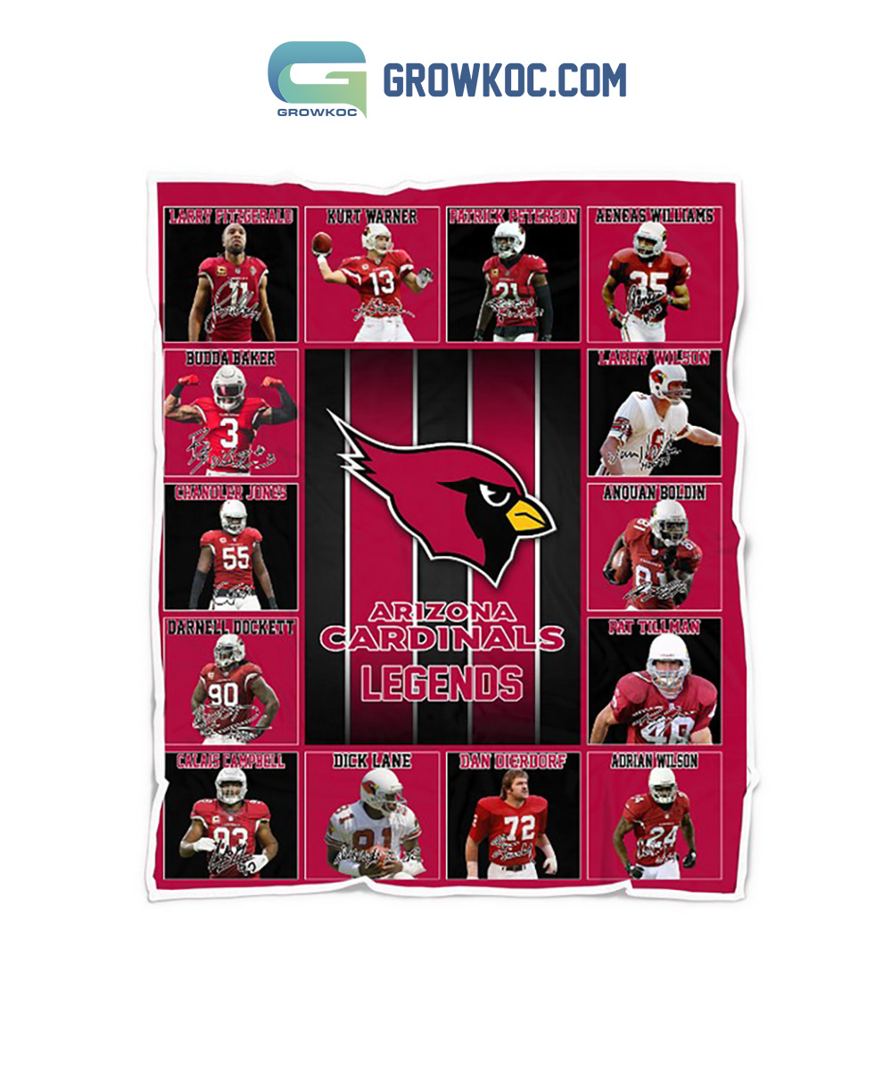 Arizona Cardinals NFL Legends In History Fleece Blanket Quilt2B1 0bjPX