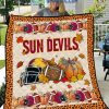 Arizona State Sun Devils NCAA Football Welcome Fall Pumpkin Halloween Fleece Blanket Quilt2B1 7rytL