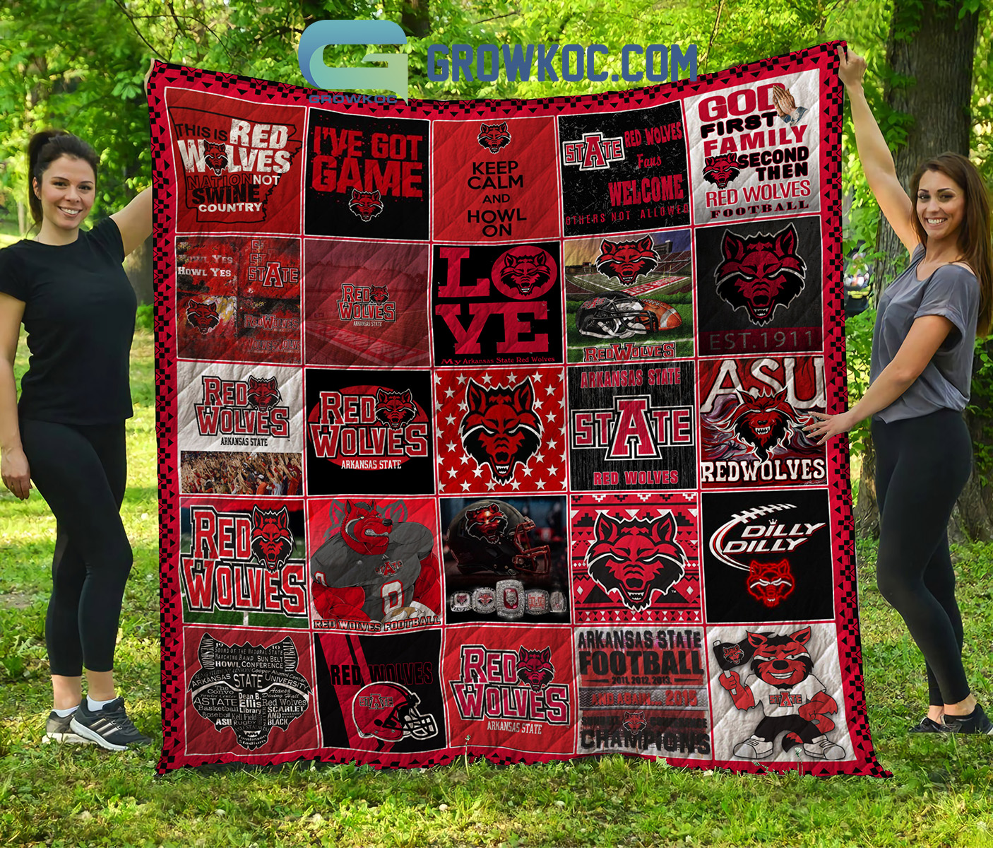 Arkansas State Red Wolves NCAA Collection Design Fleece Blanket Quilt2B1 EwbzT