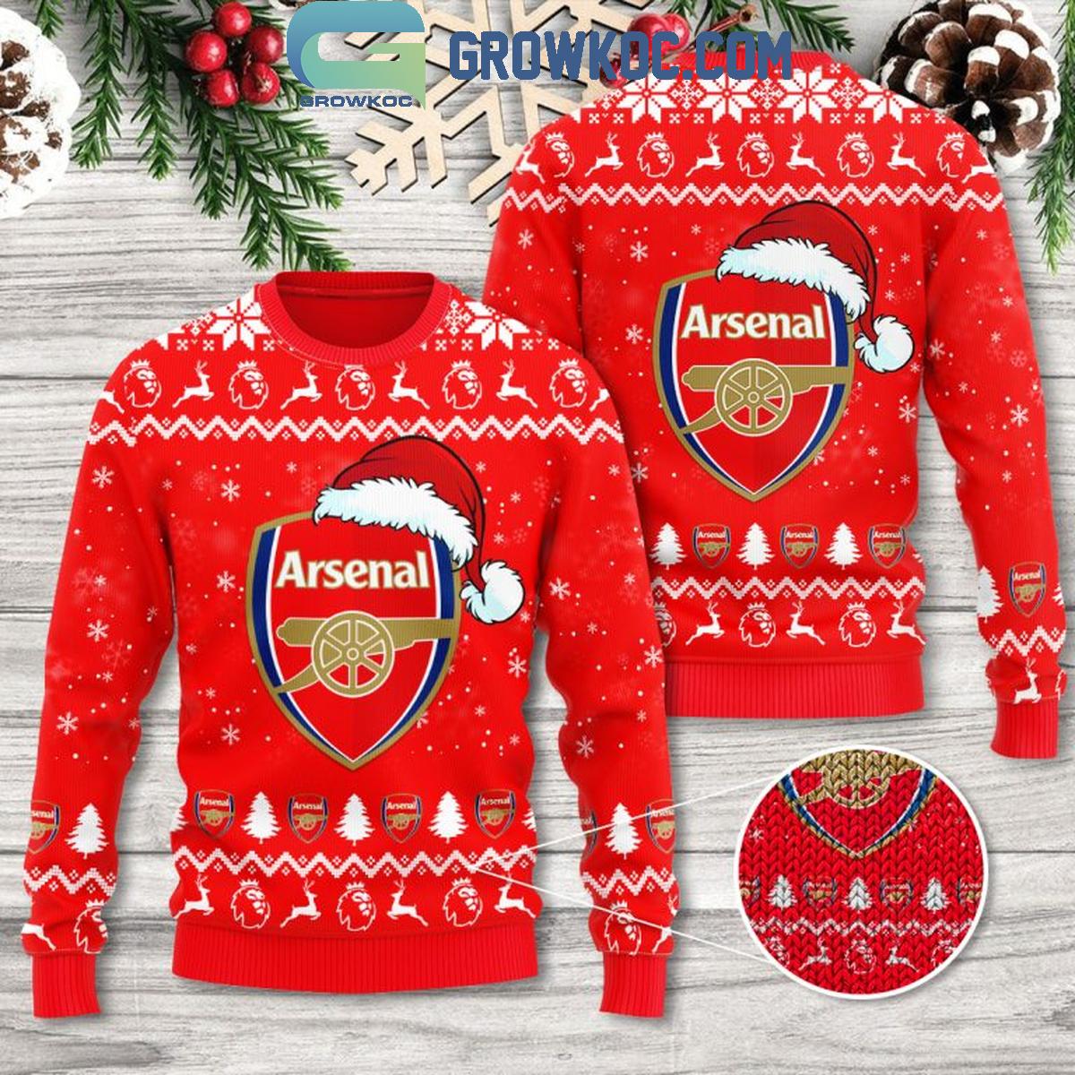 Arsenal The Gunner Team EPL Christmas Ugly Sweater 1 9zGaH