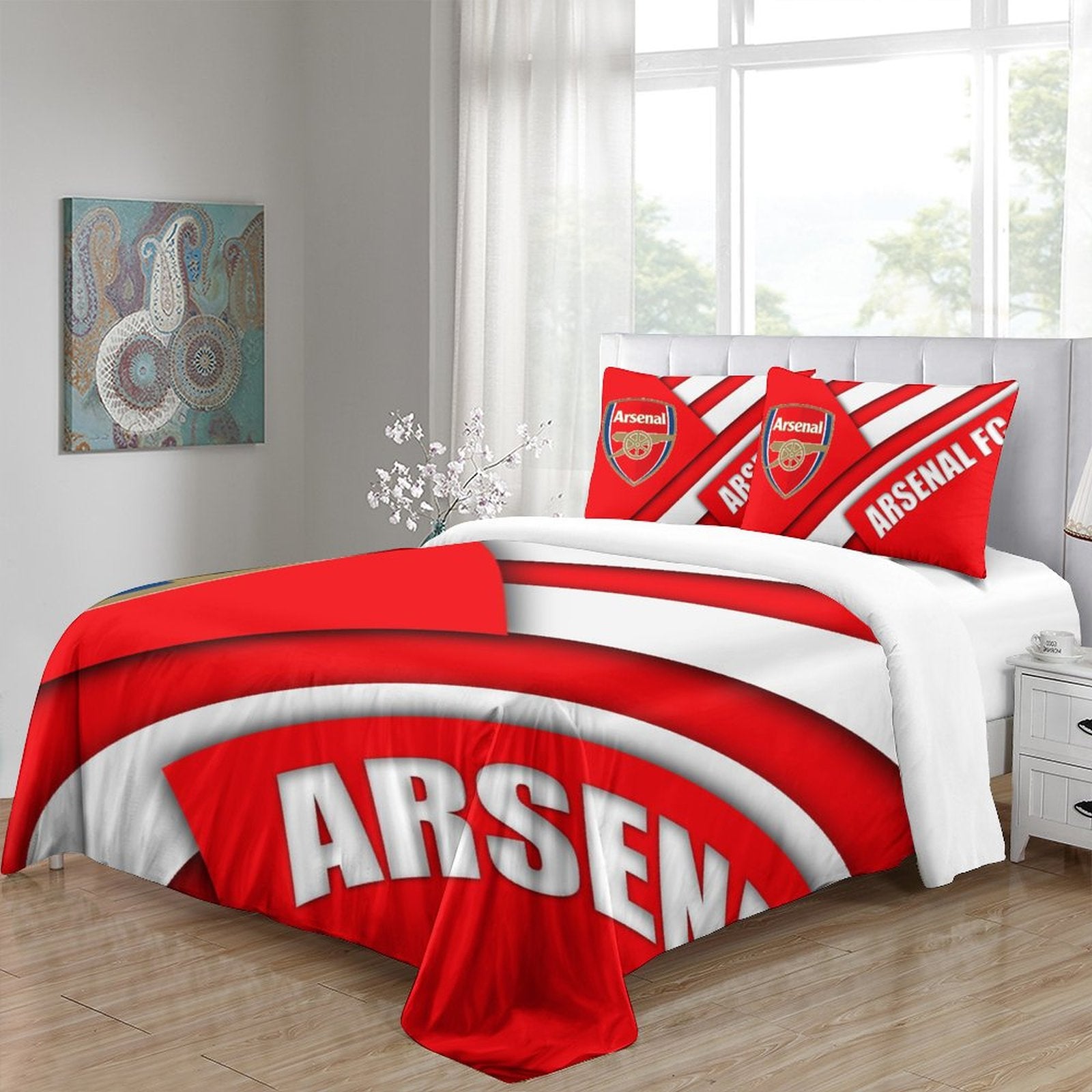 ArsenalFootballClubBeddingSetQuiltCover 4