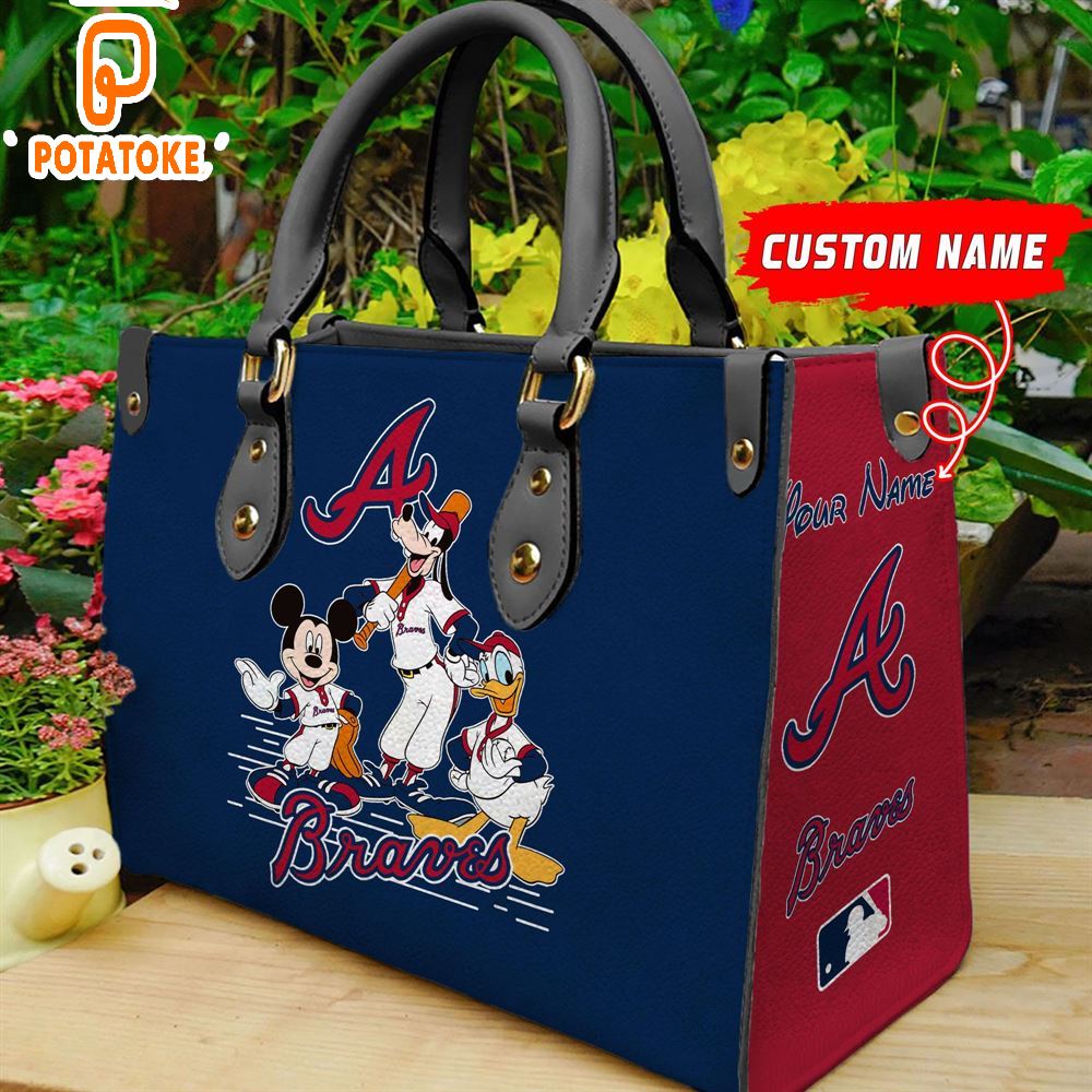 Atlanta Braves Disney Women Leather Hand Bag