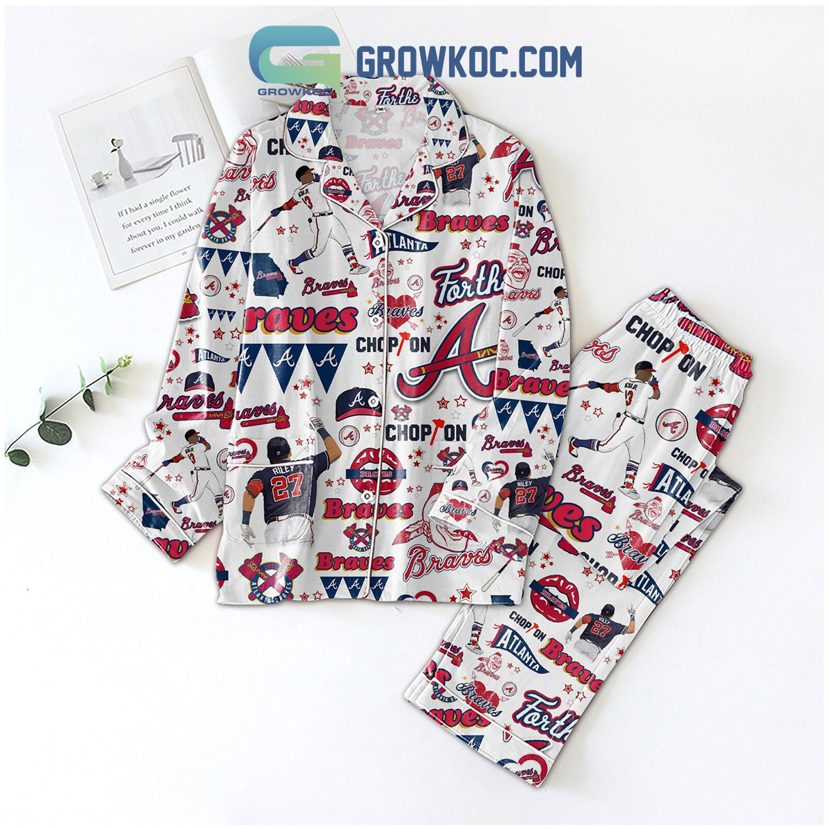 Atlanta Braves Love Pajamas Set2B1 YQDYX