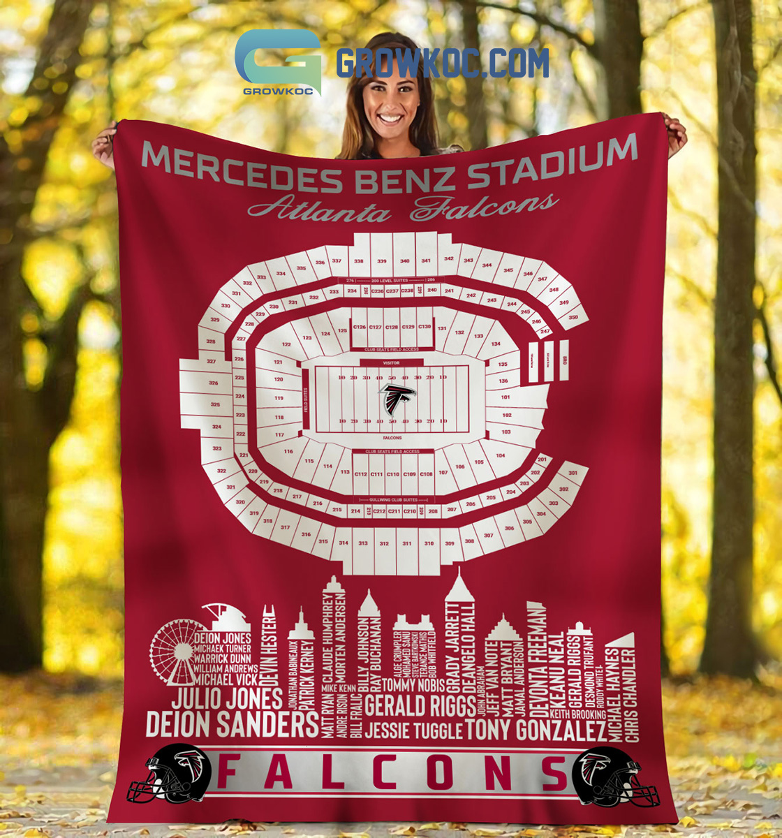 Atlanta Falcons Mercedes Benz Stadium Fleece Blanket Quilt2B1 oRbYz