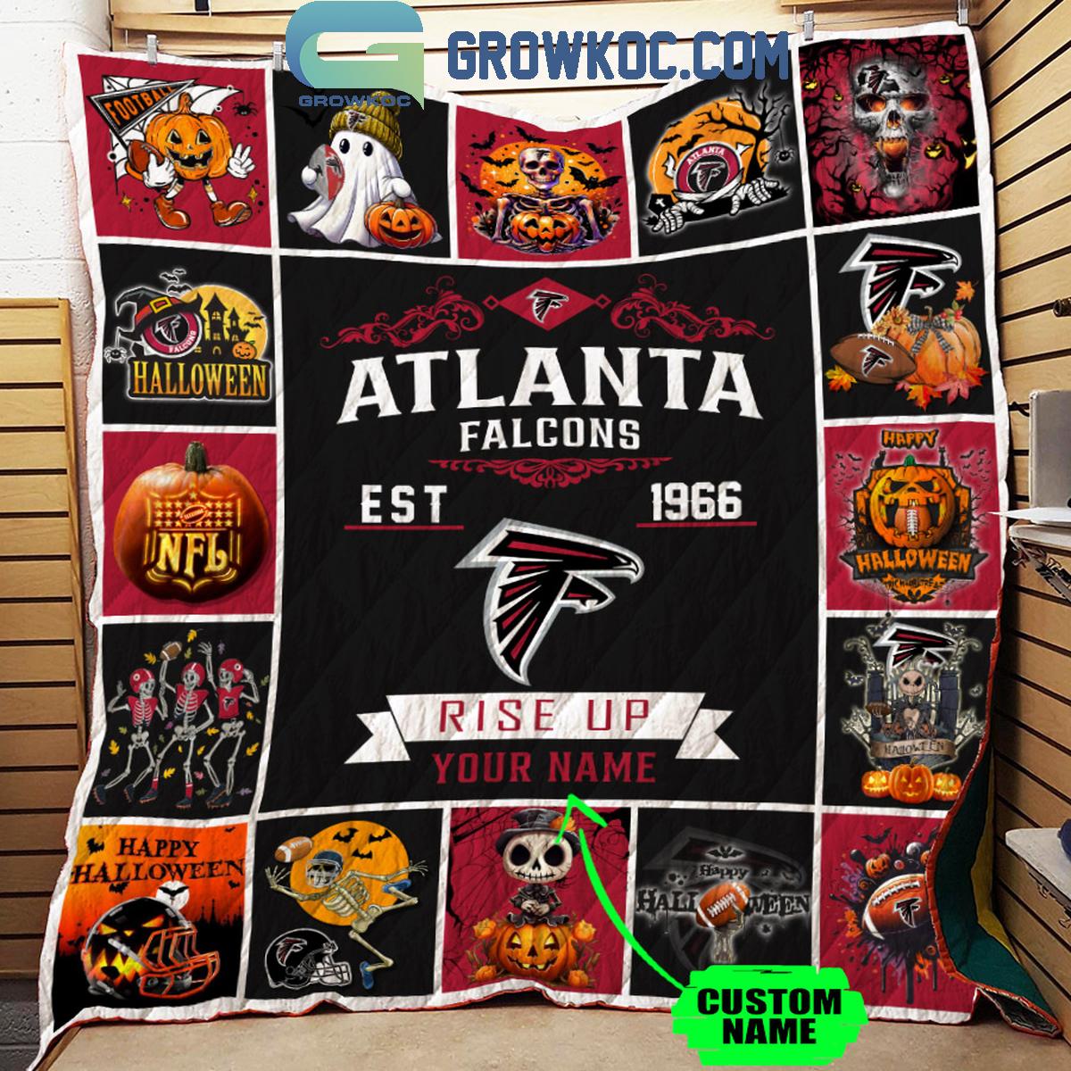 Atlanta Falcons Rise Up Est. 1966 Personalized Fleece Blanket Quilt 1 ambav