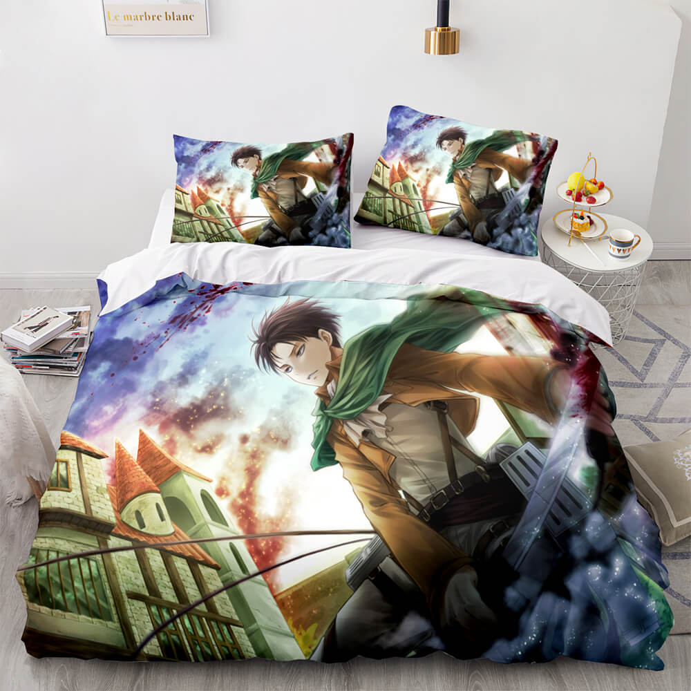 AttackonTitanCosplayBeddingSetsComforterDuvetCoversSheets 10