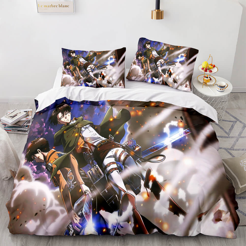 AttackonTitanCosplayBeddingSetsComforterDuvetCoversSheets 15