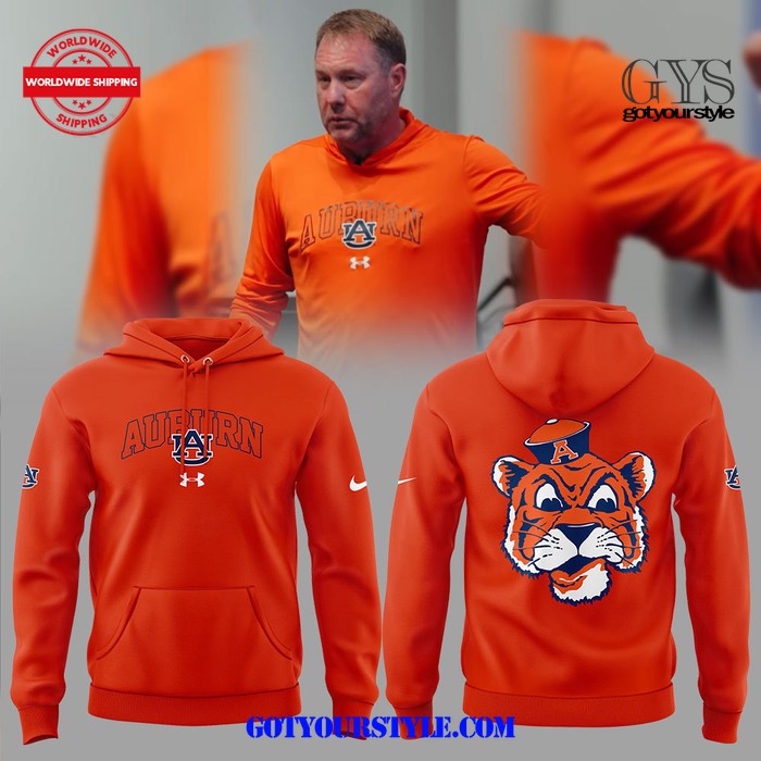 Auburn Football Coach Orange Hoodie 1