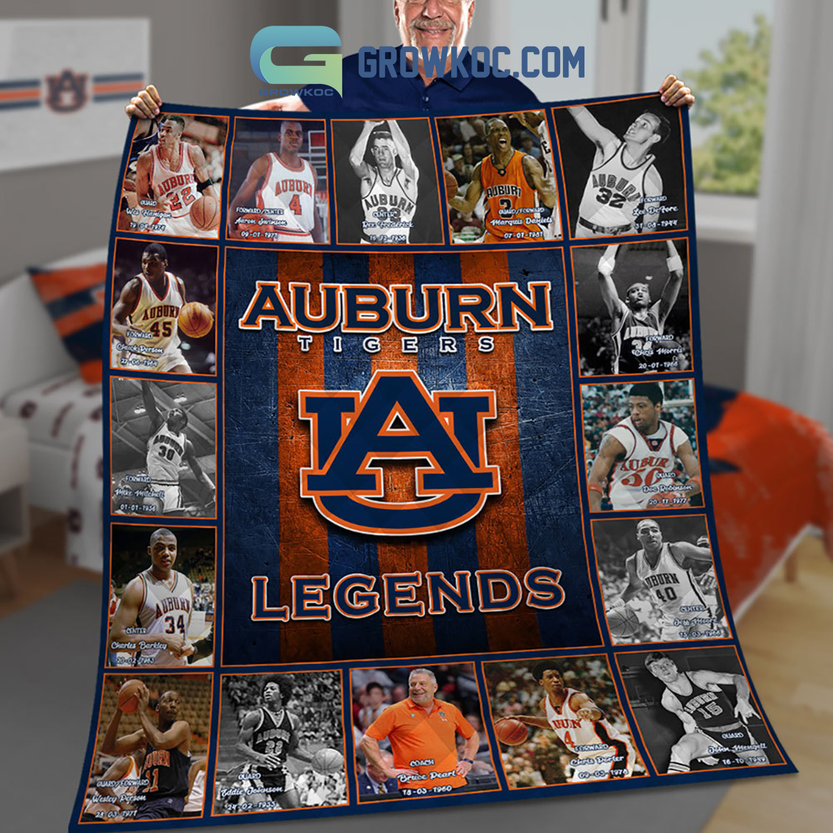 Auburn Tigers All Time Legends Fan Forever Fleece Blanket Quilt2B1 sKOag