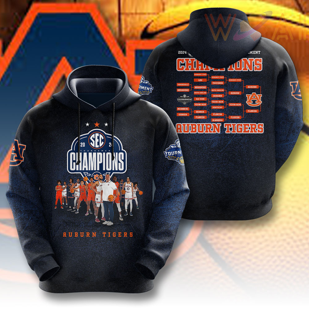 Auburn Tigers Men Basketball Tournament Hoodie WOAHTEE0324ZI