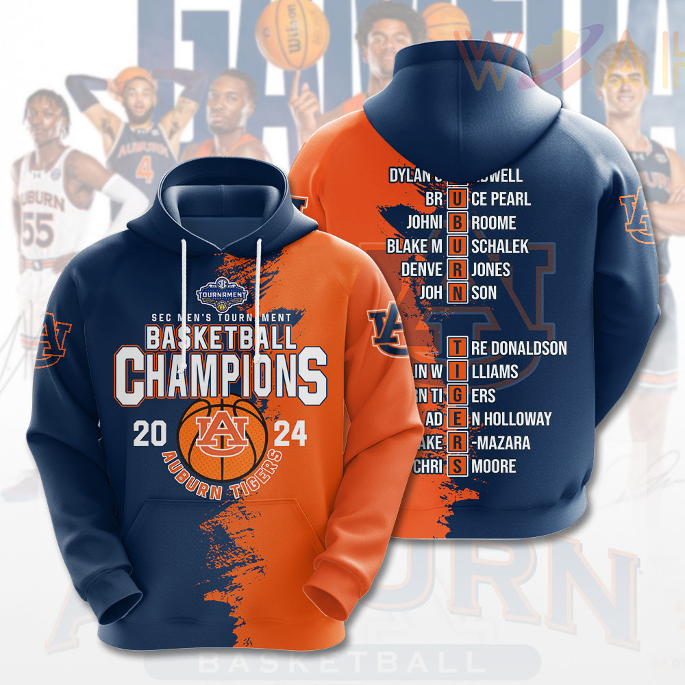 Auburn Tigers Mens Basketball Hoodie WOAHTEE0324XC