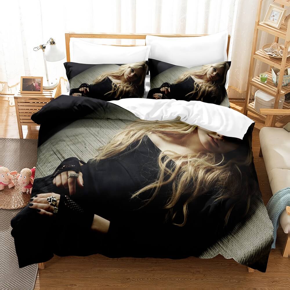 AvrilLavigneCosplayBeddingSetsDuvetCoversComforterBedSheets 8