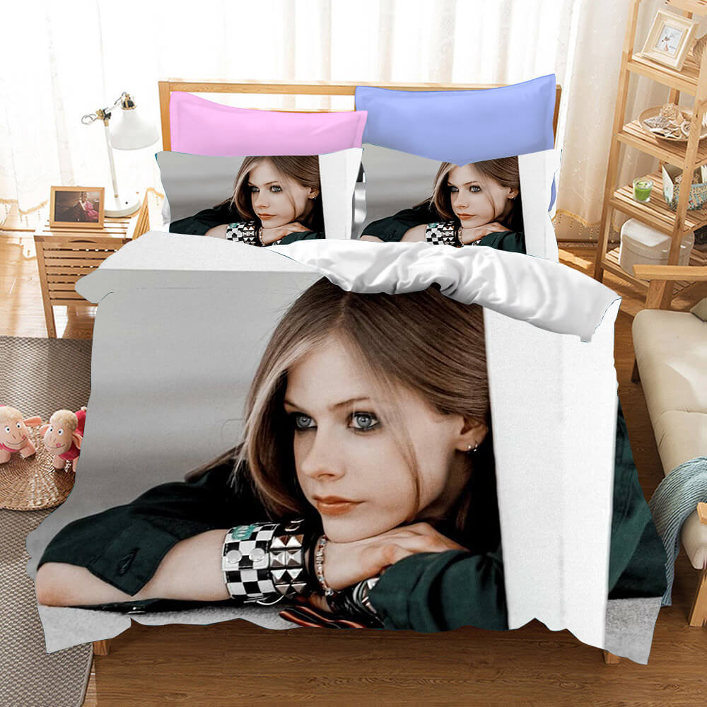 AvrilRamonaLavigneBeddingSetQuiltDuvetCoversBedSheetsSets 4