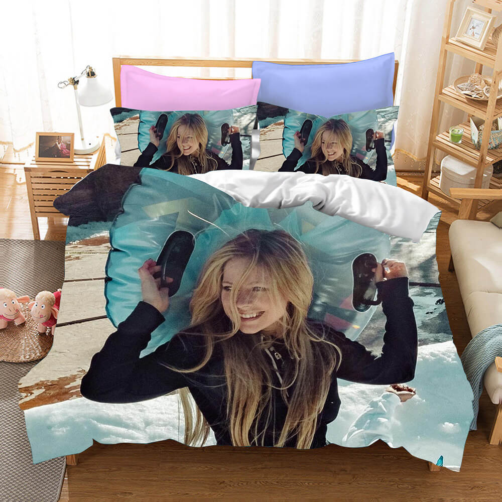 AvrilRamonaLavigneCosplayBeddingSetDuvetCoverHalloweenBedSheets 10