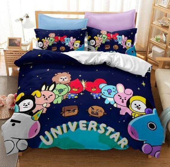 BT21BeddingSetDuvetCoverComforterBedSheets 1