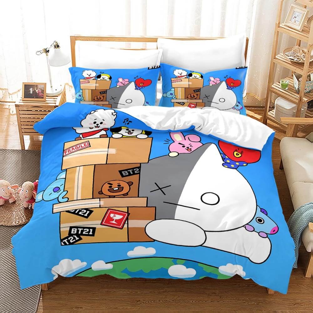 BT21BeddingSetDuvetCoverComforterBedSheets 20