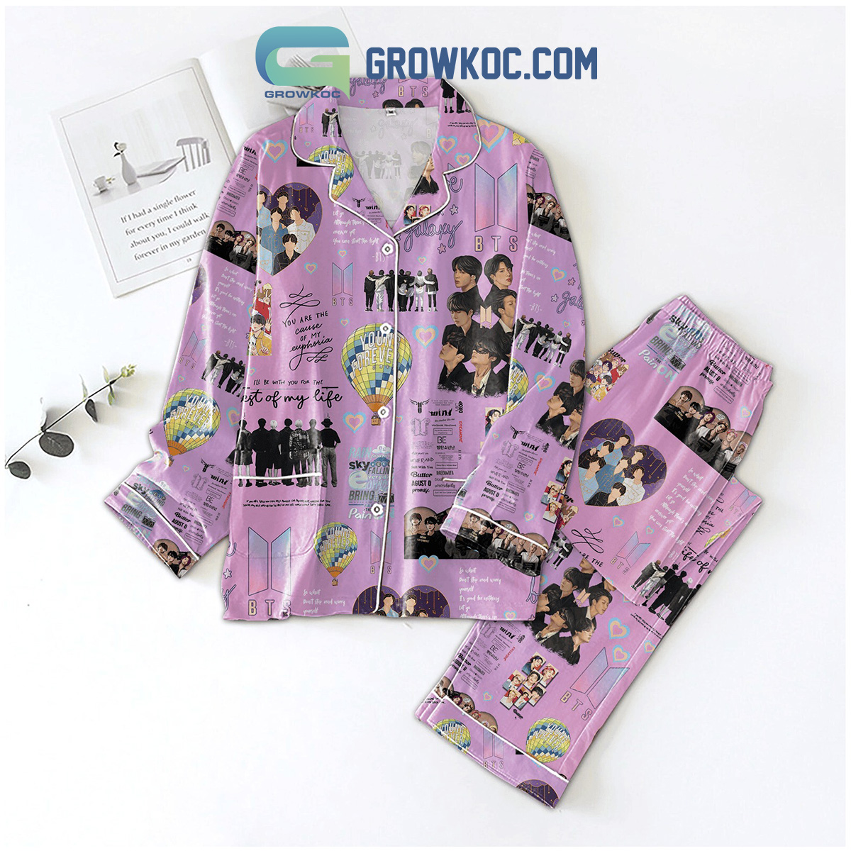 BTS Love Yourself Polyester Pajamas Set2B1 EMcis