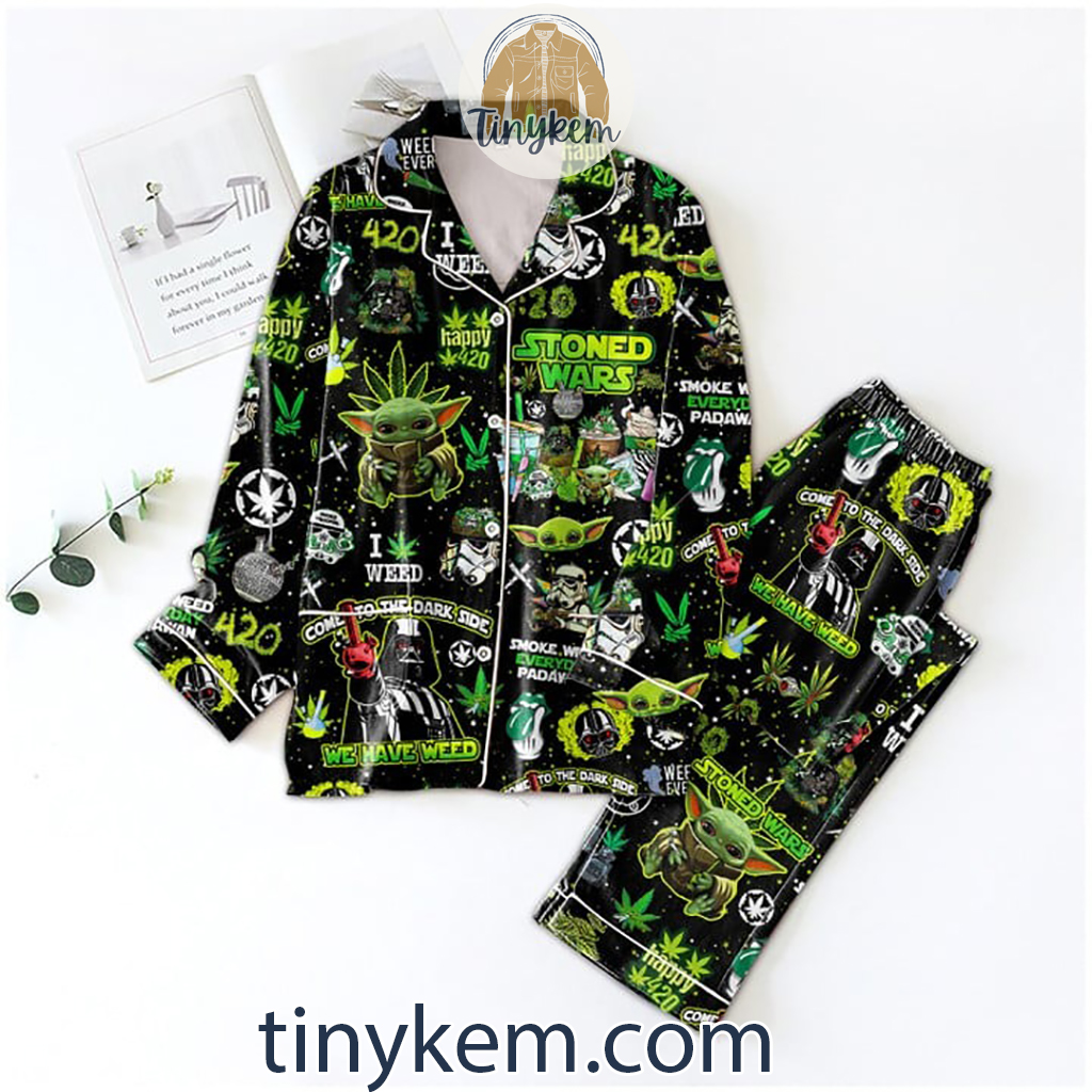 Baby Yoda Stoned Wars Pajamas Set2B1 aMu6s