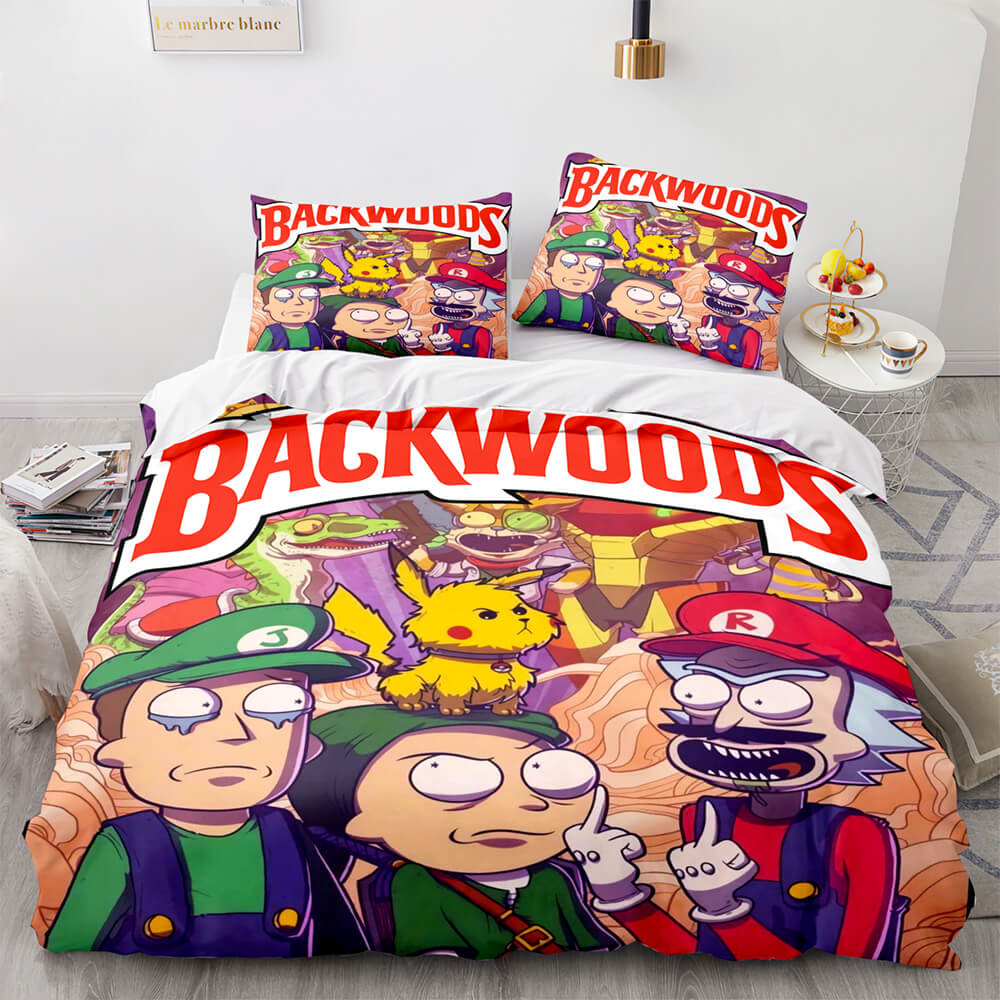 BackwoodsRickandMortyCosplay3PieceBeddingDuvetCoverSets 6