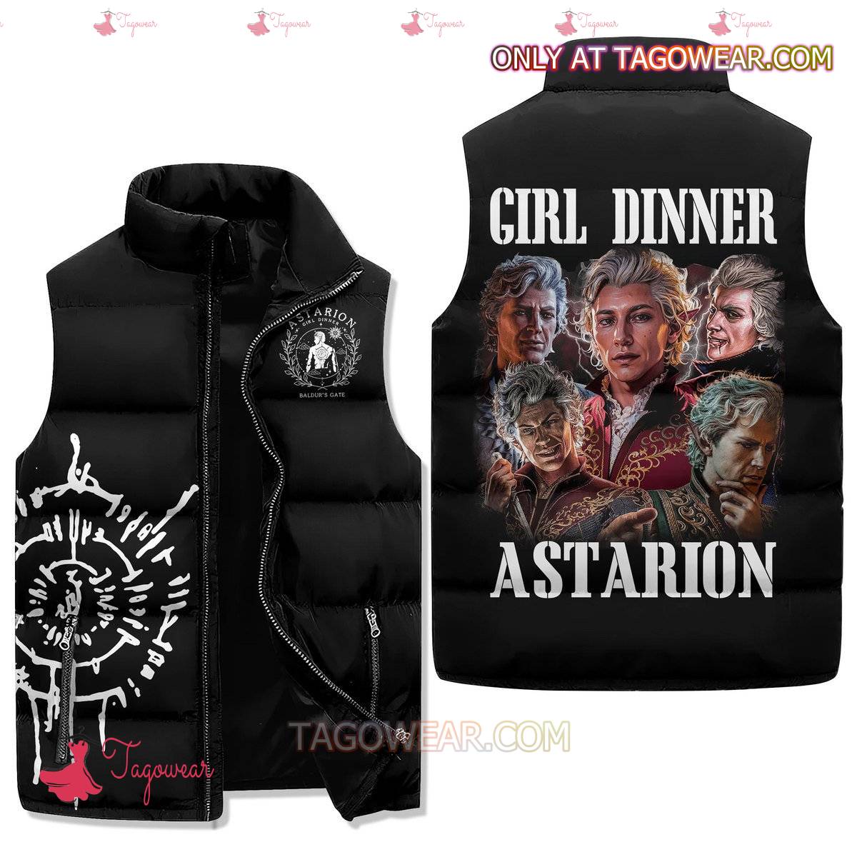 Baldurs Gate Girl Dinner Astarion Puffer Sleeveless Jacket