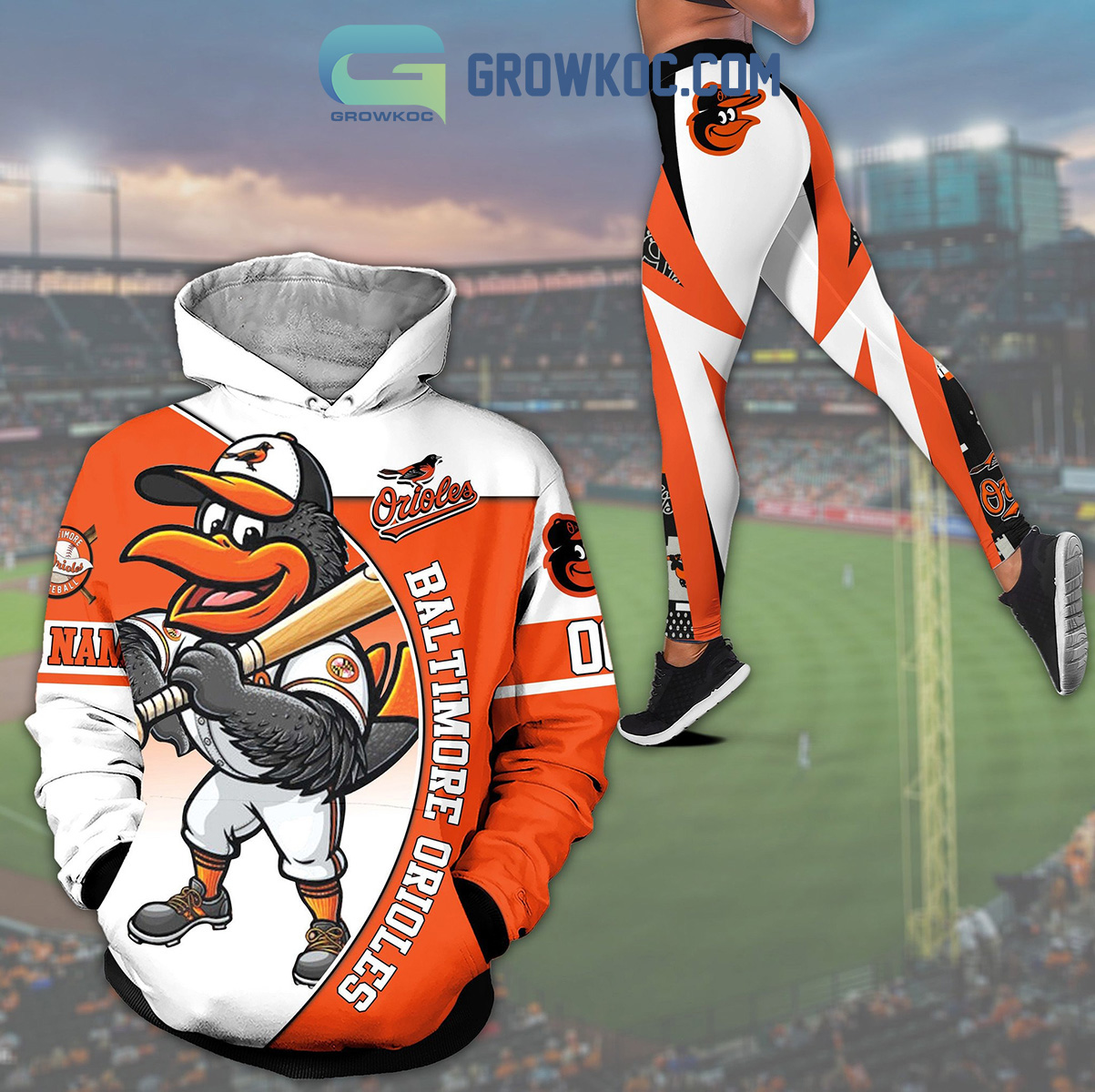 Baltimore Orioles Mascot Personalized Hoodie Leggings Set2B1 jXXlC