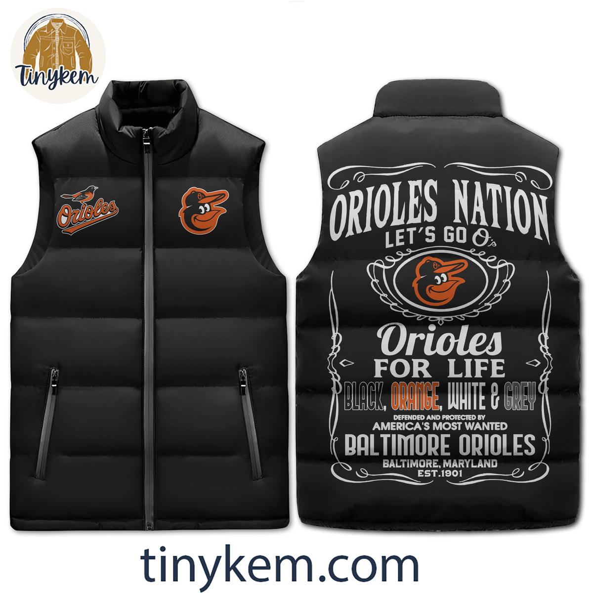 Baltimore Orioles Puffer Sleeveless Jacket Orioles Nation 1 jvl7M