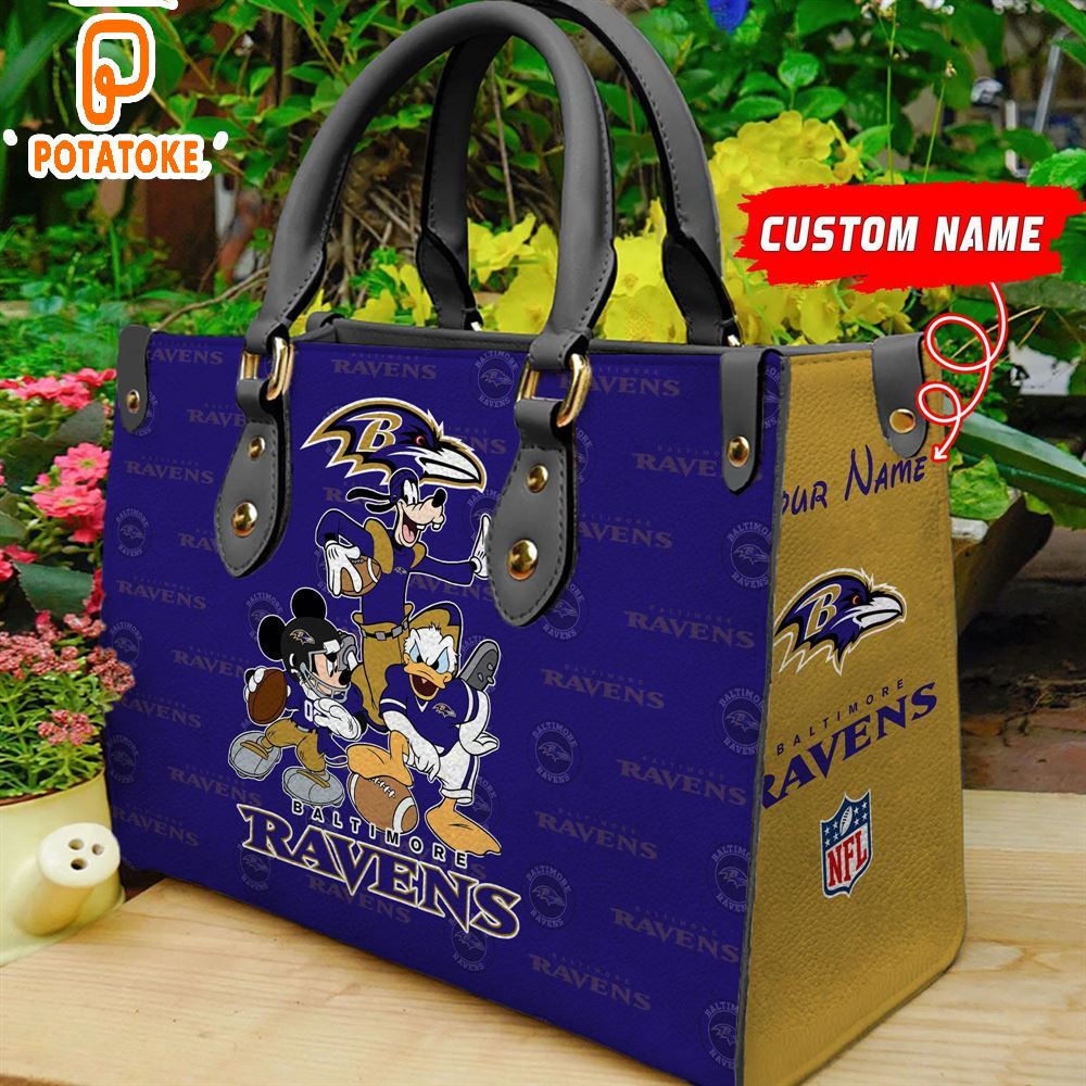 Baltimore Ravens Disney Women Leather Hand Bag