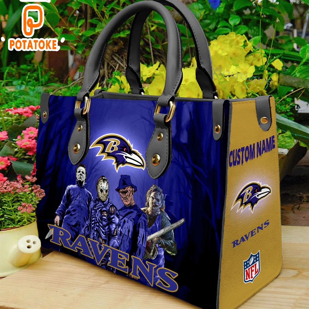 Baltimore Ravens NFL Halloween Women Leather Hand Bag