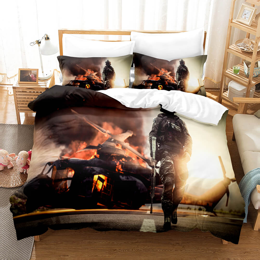 Battlefield3PieceBeddingSetsComforterDuvetCoversBedSheets 11