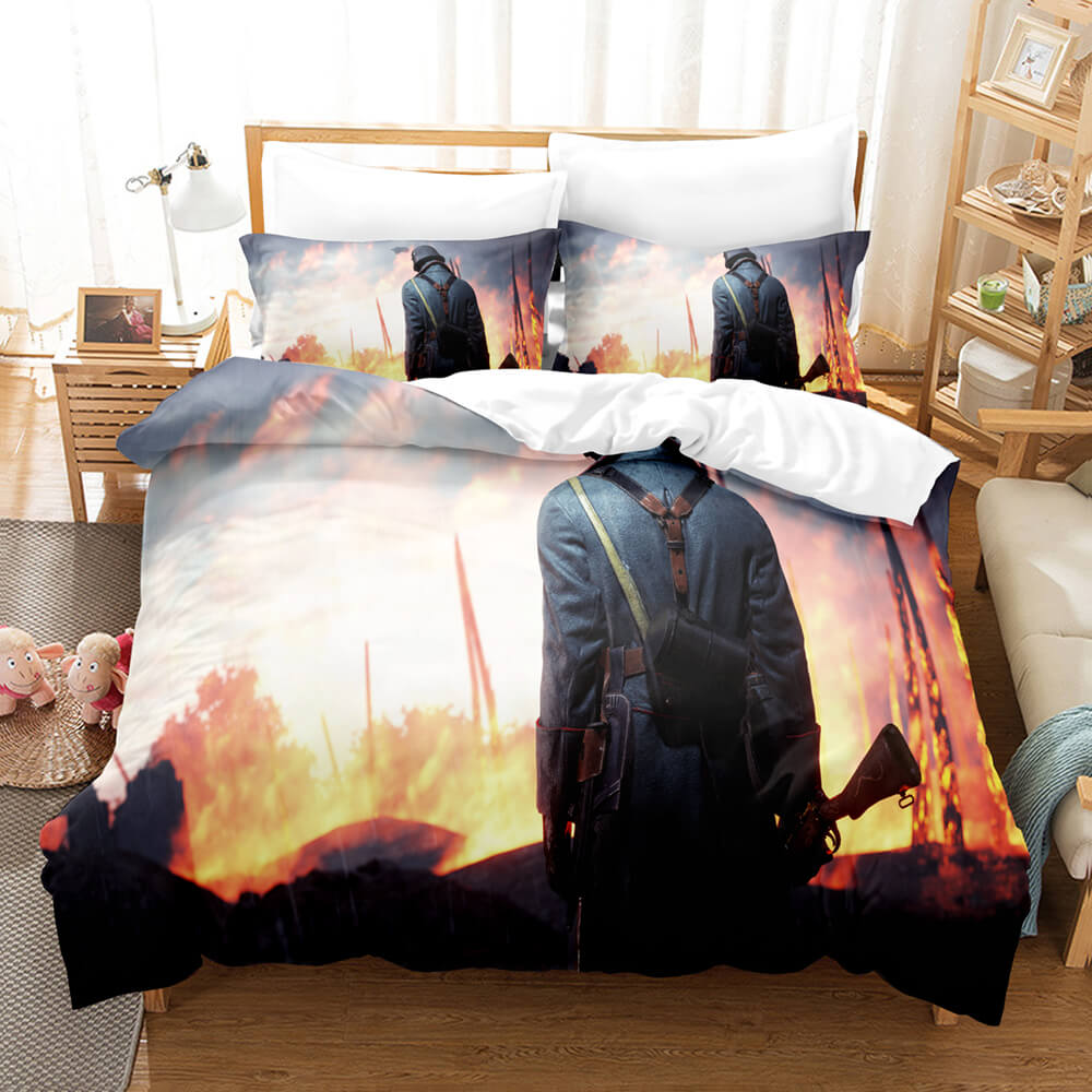 Battlefield3PieceBeddingSetsComforterDuvetCoversBedSheets 12