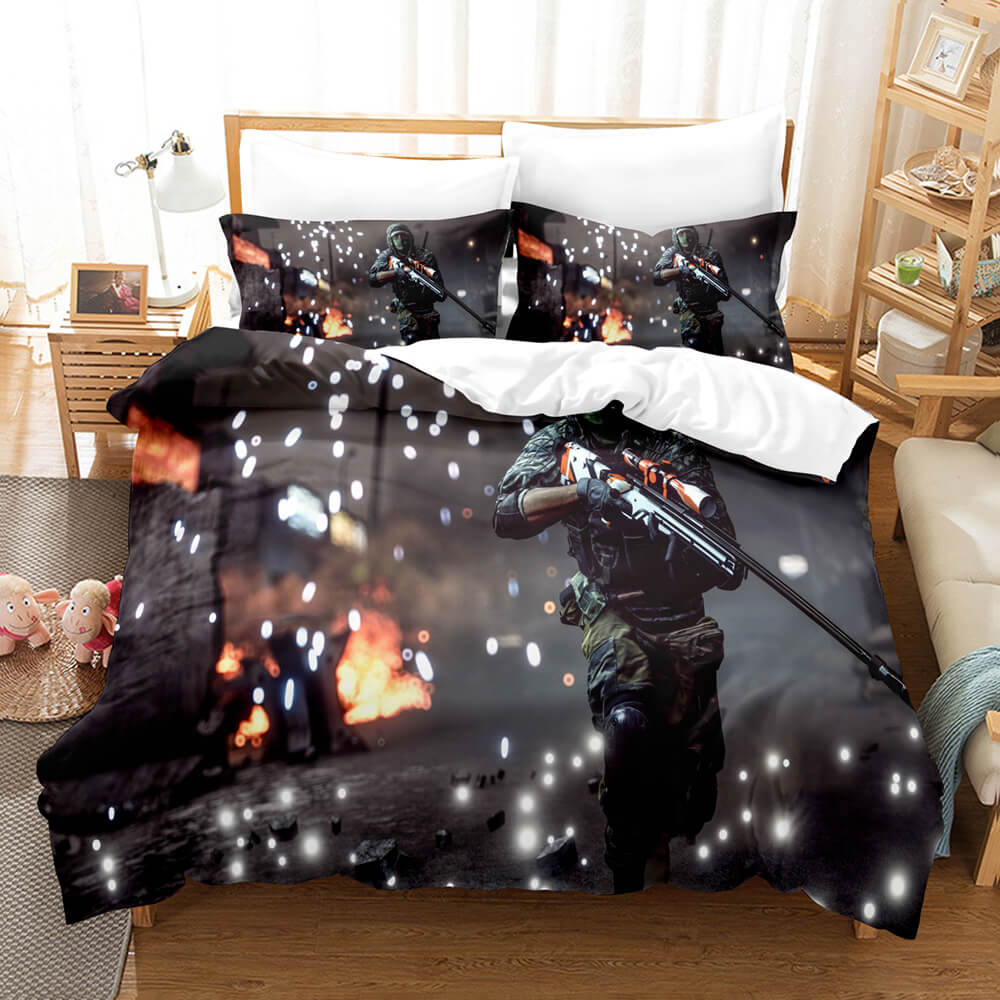 Battlefield3PieceBeddingSetsComforterDuvetCoversBedSheets 2