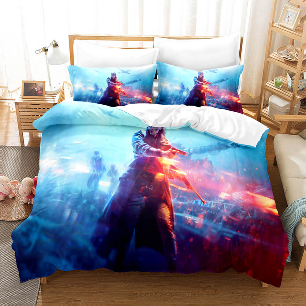 Battlefield3PieceBeddingSetsComforterDuvetCoversBedSheets 5