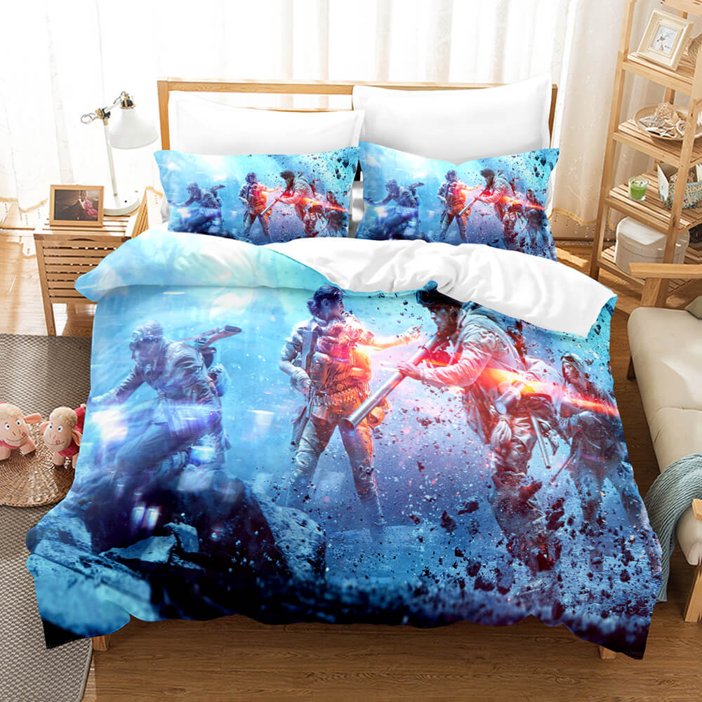 Battlefield3PieceBeddingSetsComforterDuvetCoversBedSheets 6