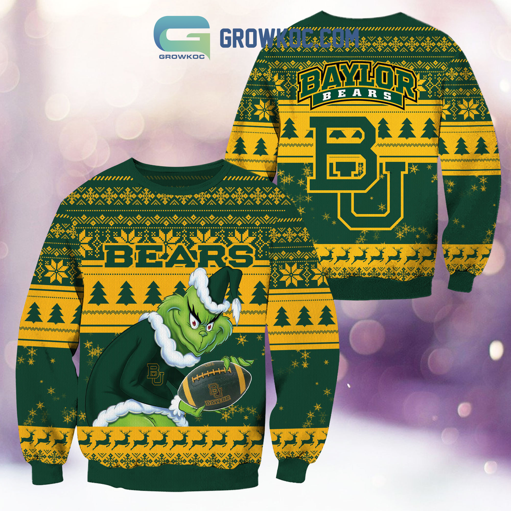 Baylor Bears Grinch NCAA Christmas Ugly Sweater2B1 4bren