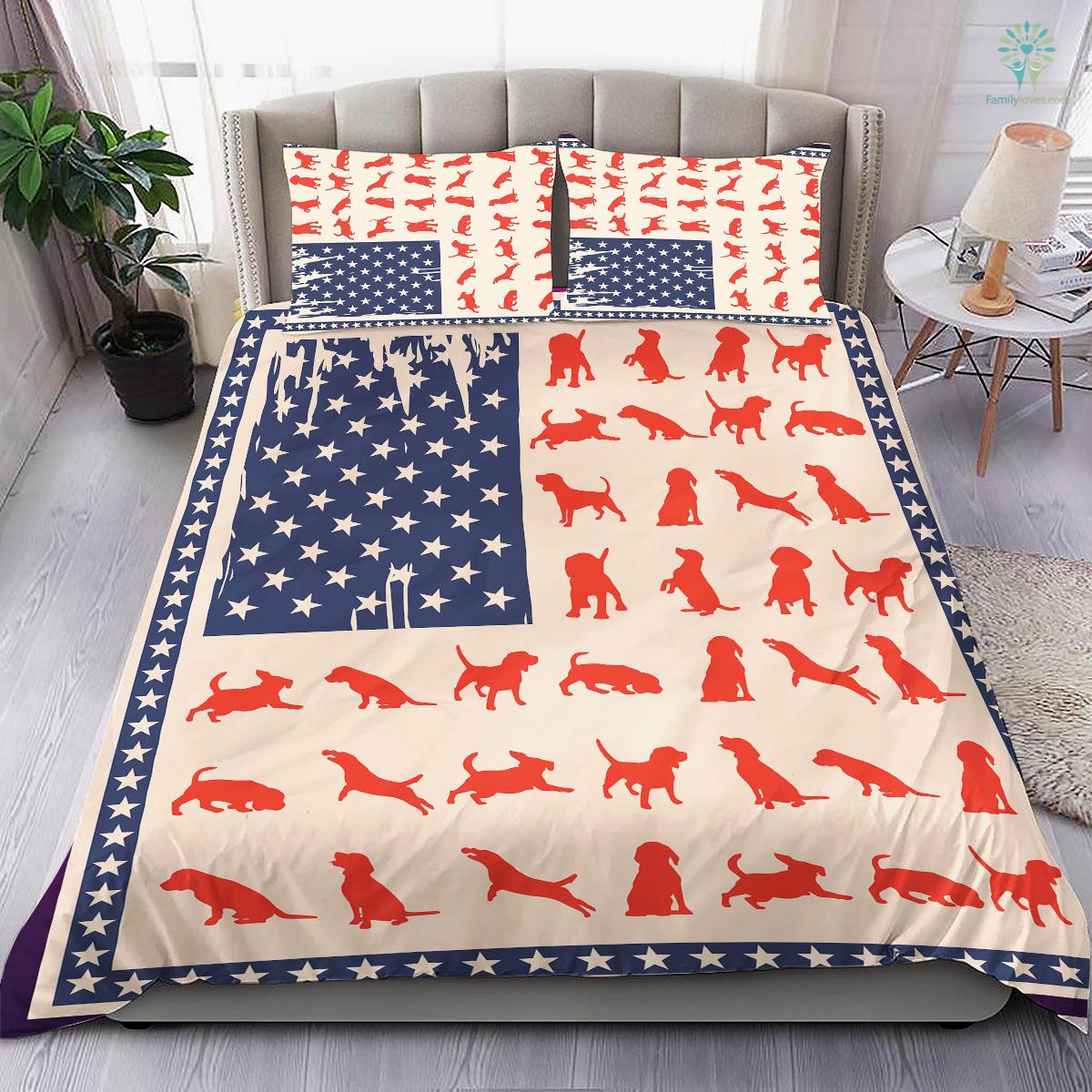 Beagles Flag Bedding Set 19