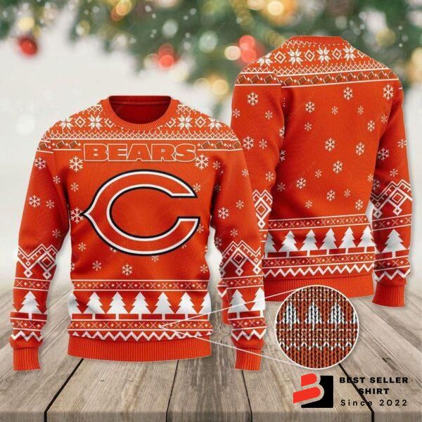 Bears Logo Chicago Ugly Christmas Sweater Custom Xmas Gift Unisex Sweater 1