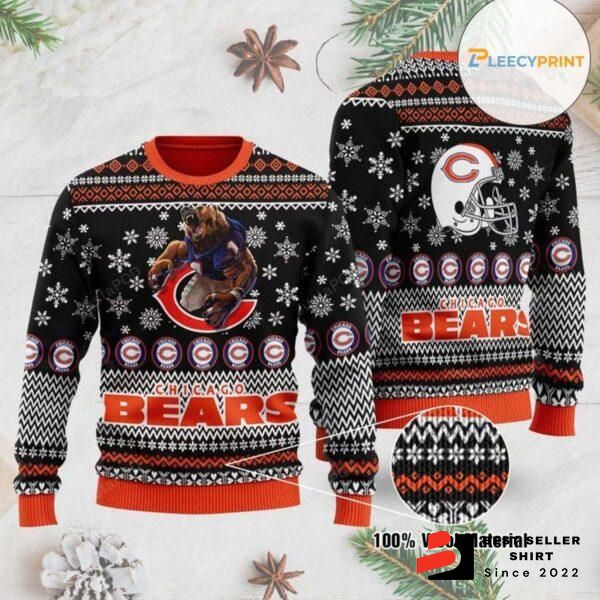 Bears Logo Chicago Xmas Gift Custom Ugly Christmas Sweater Personalized 1