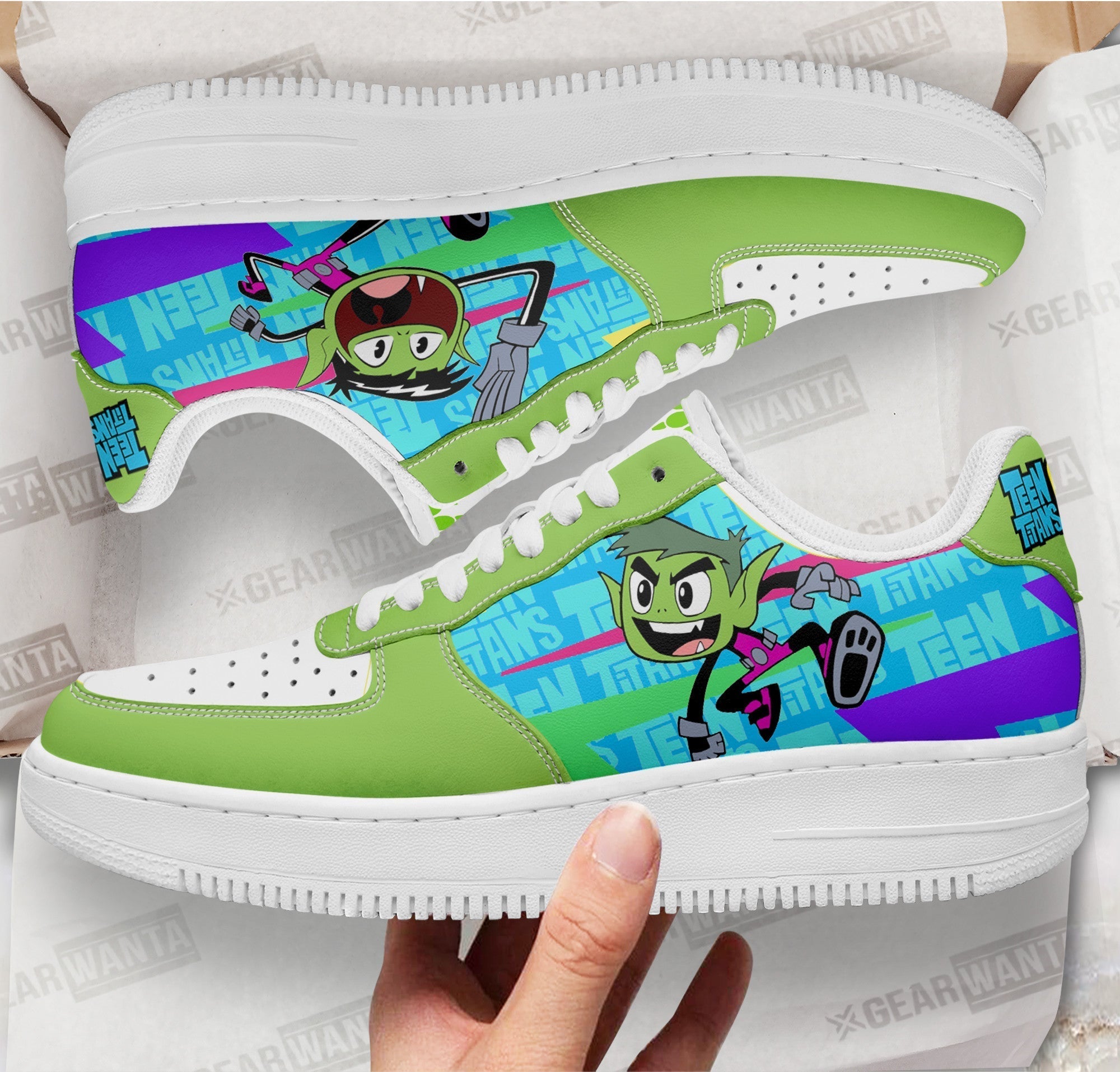 Beast Boy Air Sneakers Custom Teen Titan Go Cartoon Shoes 1 GearWanta