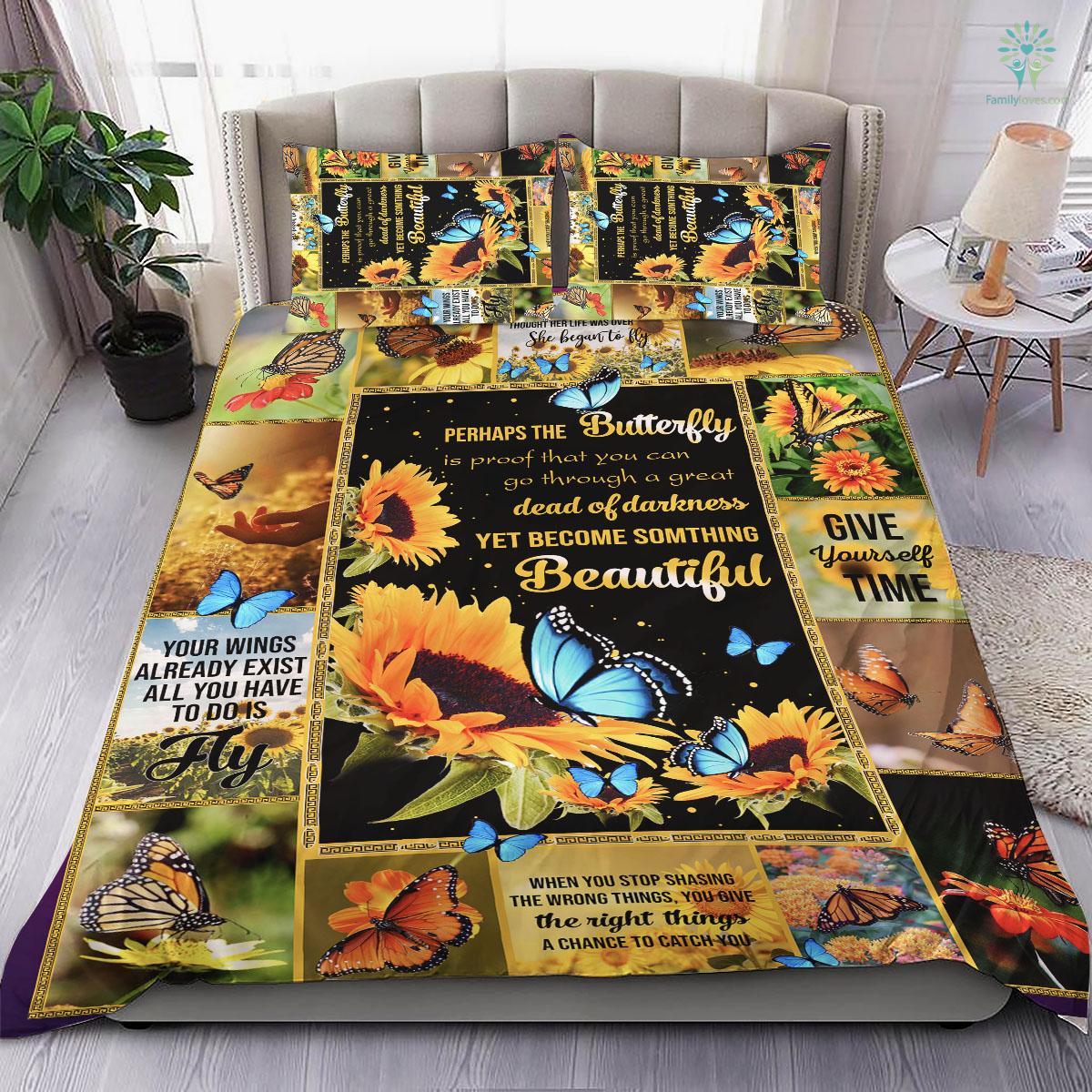 Beautiful Butterflies Fleece Bedding Set 21