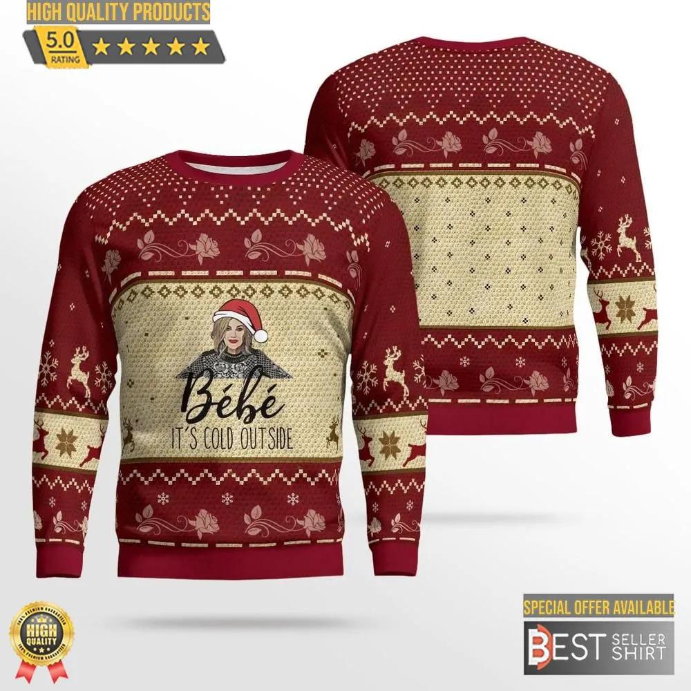 Bebe It S Cold Outside Christmas Ugly Sweater Christmas Gift 1