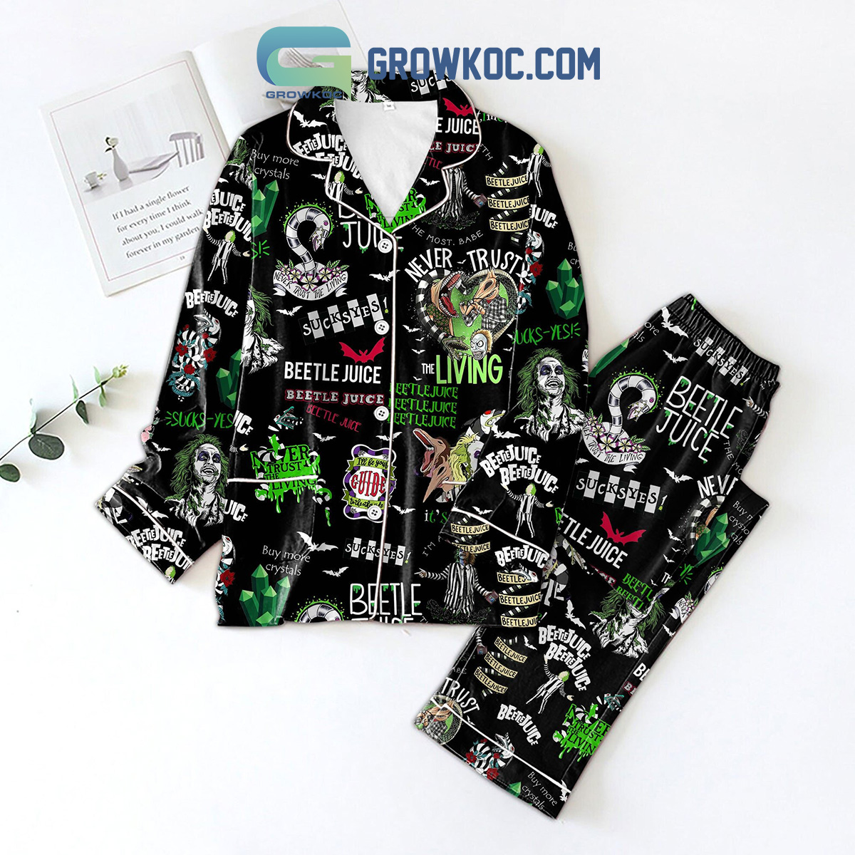 Beetlejuice Ill Be Yout Guide To The Other Side Pajamas Set2B1 rGwbj