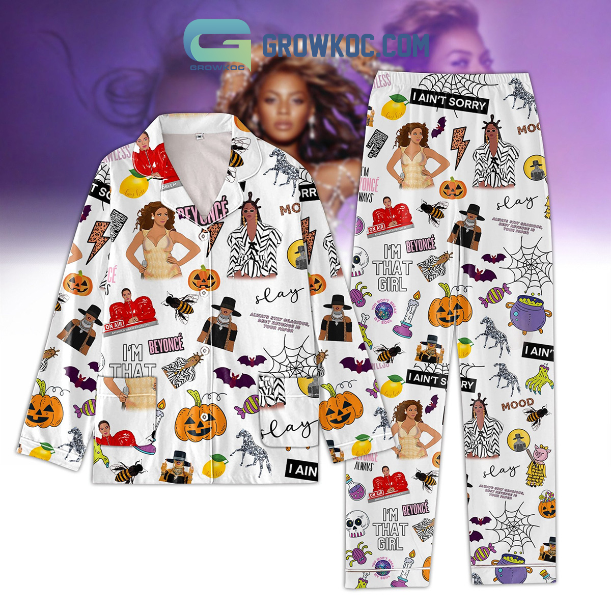 Beyonce Im That Girl Always Stay Gracious Best Revenge Is Your Paper Pajamas Set2B1 eGXkA