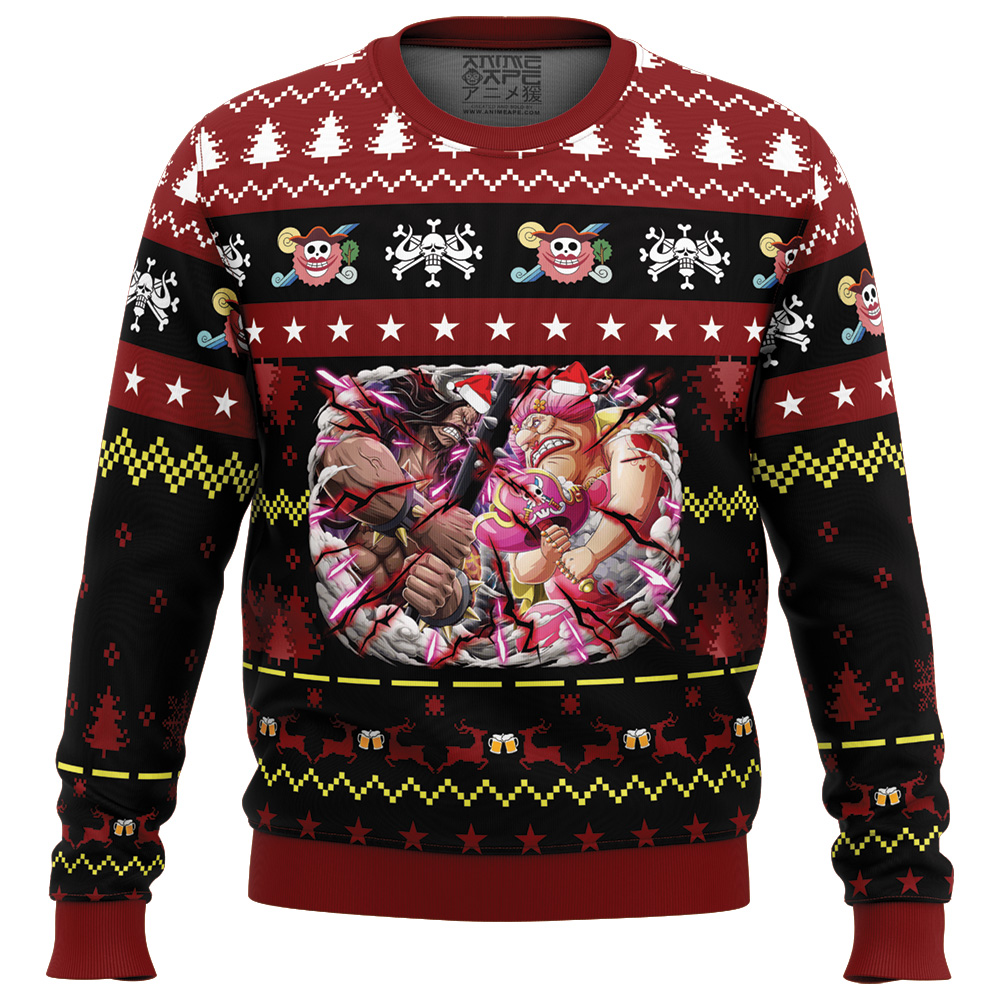 Big Mom x Kaido One Piece Ugly Christmas Sweater FRONT mockup