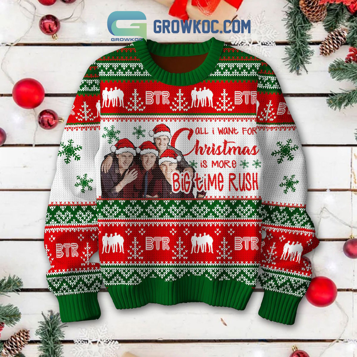 Big Time Rush All I Want For Christmas Ugly Sweater2B1 8VR34